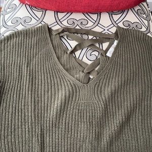 Small olive sweater